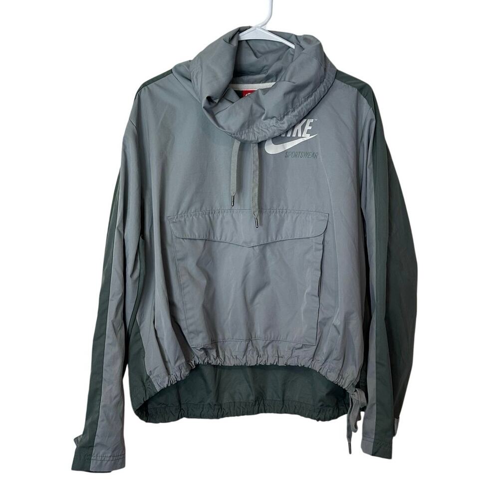 Nike Sportswear Pullover Archive Jacket Size L Windbreaker Cropped Funnel Neck